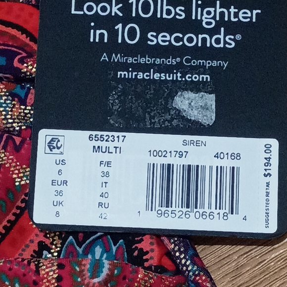 NWT Miraclesuit Siren One Piece in Dynasty - Picture 4 of 4